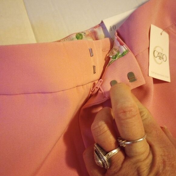 New Cato Scalloped Hem High Waist Ankle Pants - Picture 5 of 10